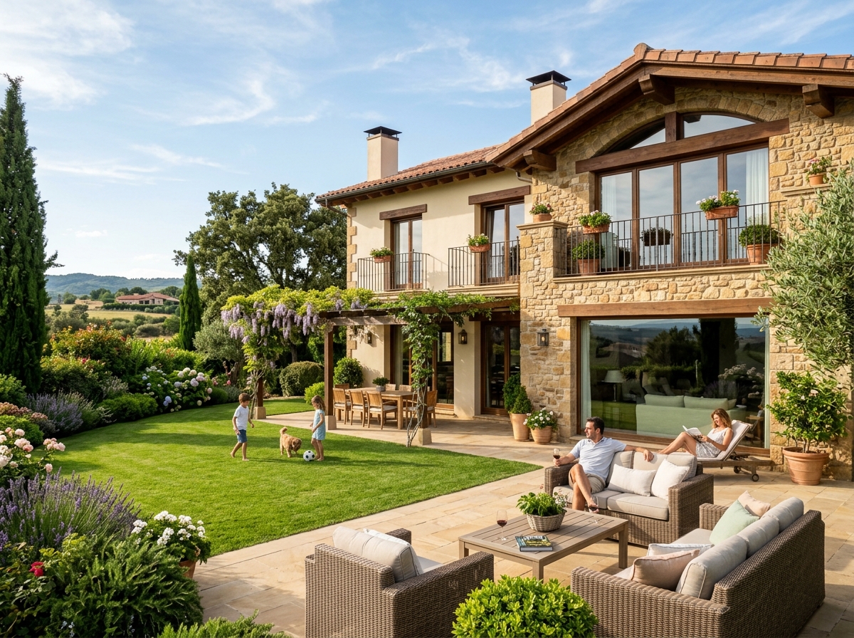 Chalet Unifamiliar con Jardín en Gorraiz